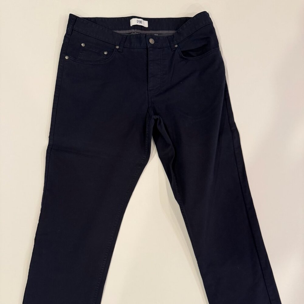 SPOKE London Men’s Jeans – Ultra Dark Wash, Build C, Size 35x32